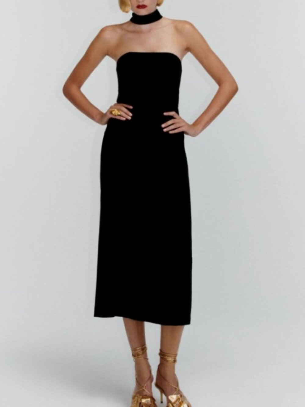 👗ZARA Strapless Choker Dress NWT - XL